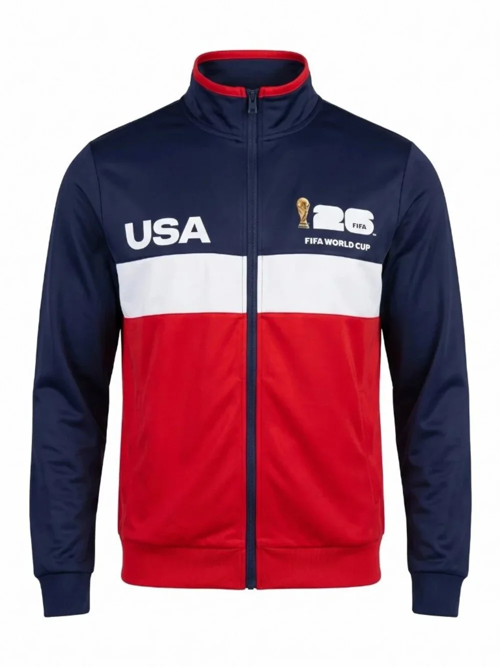 NEW Official FIFA World Cup Soccer 26 USA Track Jacket NWT XXL Full Zip